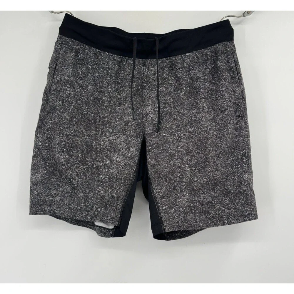 Lululemon T H.E Short Liner  7” Carbon mist alpine white graphite gray‎ XL